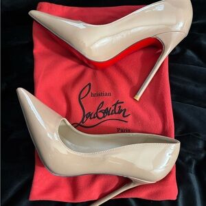 Christian Louboutin Beige Patent Leather Heels